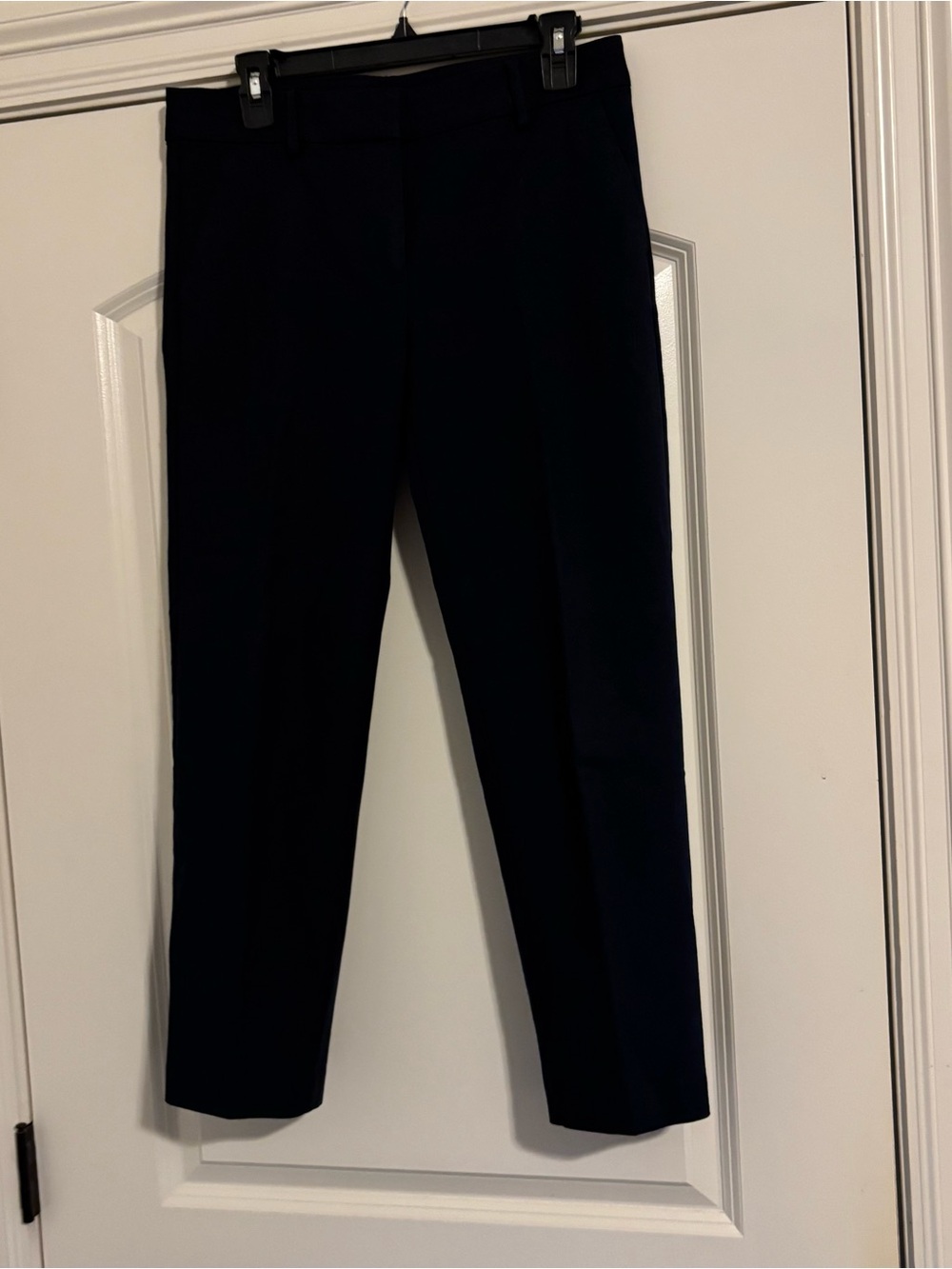 LOFT Navy Cropped Straight-Leg Pants